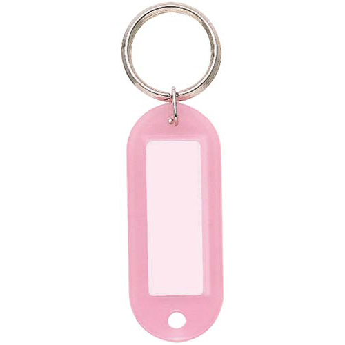 キーホルダー型名札両面大ＰＰ製４２×１７桃×１０画像