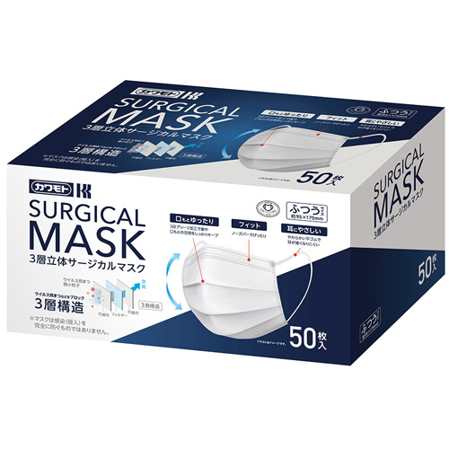 3層立体ｻｰｼﾞｶﾙﾏｽｸ 1箱(50枚)