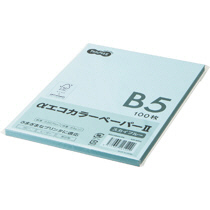αｴｺｶﾗｰﾍﾟｰﾊﾟｰII B5 ｽｶｲﾌﾞﾙｰ 少枚数ﾊﾟｯｸ 1冊(100枚)画像