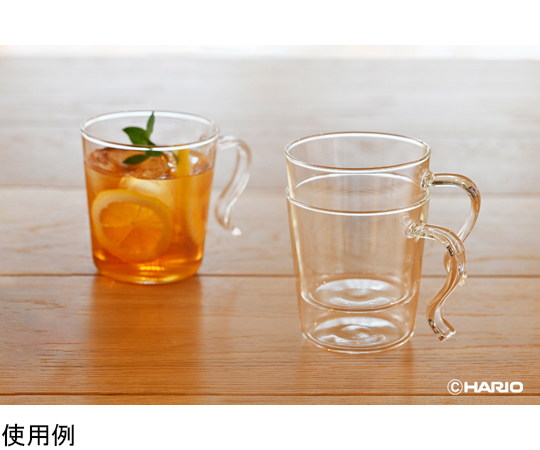 耐熱スタッキングマグ 2個セット 1ケース（24箱） 透明なマグカップが2個重ねられた状態