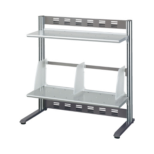 リスペースＦデスクシェルフ　２段幅６００シルバー