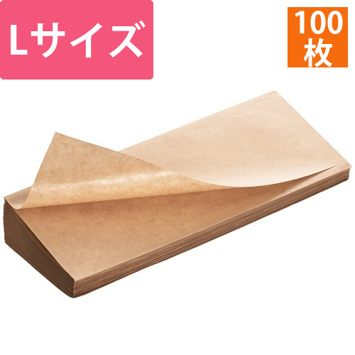 ホットドッグスリーブ　耐油　L　未晒　1パック(100枚)画像