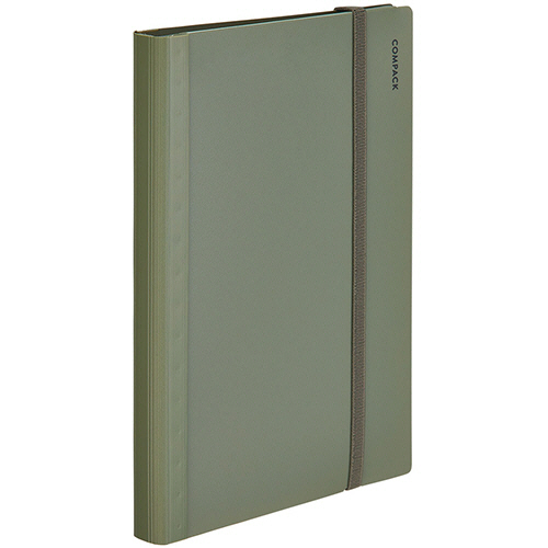 ｶﾗｰｾﾚｸｼｮﾝ ｸﾘｱｰﾌｧｲﾙ ｺﾝﾊﾟｯｸ A4 二つ折り 10ﾎﾟｹｯﾄ 緑 1ｾｯﾄ(5冊)画像