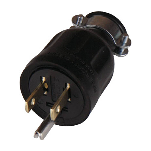 平刃形 ｺﾞﾑﾌﾟﾗｸﾞ 接地2P15A125V 1個画像