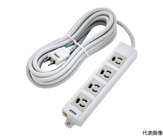 電源タップ　3P抜け止め4個口　3M　アース/マグネット付画像