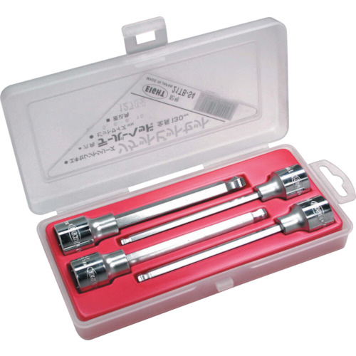 六角ｿｹｯﾄﾋﾞｯﾄ ﾃｰﾊﾟｰ 130(差込角12.7) 4点ｾｯﾄ 5-10 1ｾｯﾄ画像