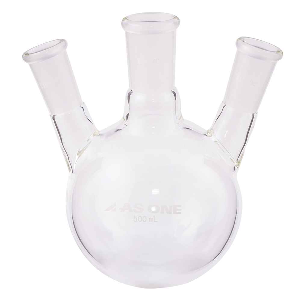 三つ口フラスコ　500　側管摺合　19/38画像