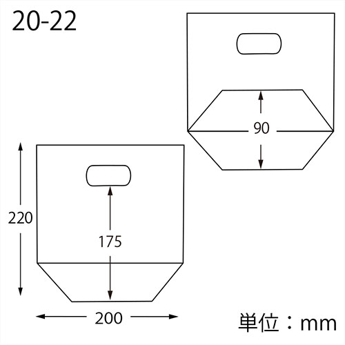 商品のお持ち帰りに！手抜き加工のポリ袋