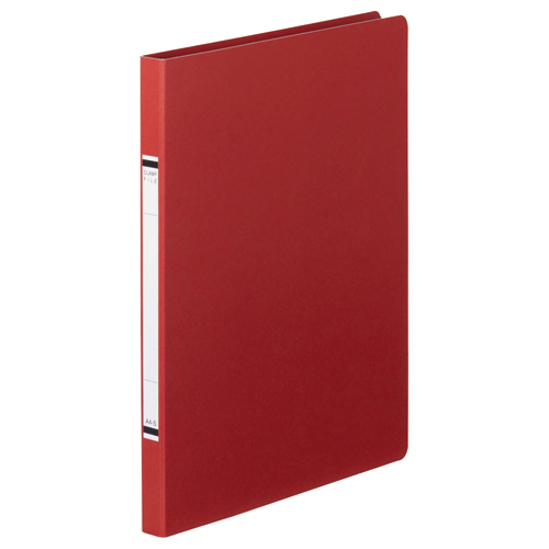 ｸﾗﾝﾌﾟﾌｧｲﾙ(紙表紙) A4ﾀﾃ 100枚収容 10mmとじ 背幅18mm 赤 1ｾｯﾄ(10冊)