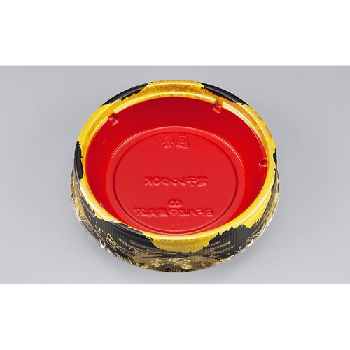 シーピー化成 どんぶり容器 BFハカマ集丸27 みやこ扇赤 本体(N)画像