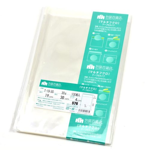 テープ有 OPP袋 32-7348 マルチフクロ T-19-30 100枚入 ササガワ画像