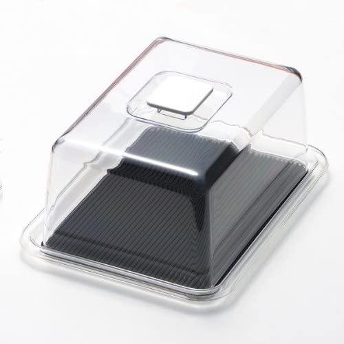 製菓・製パン用品 MT-1101 クリアラブリーハット 角 特大 ブラック画像
