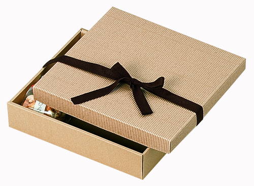 片段ギフトボックス リボン付き（240×275×高60mm）画像