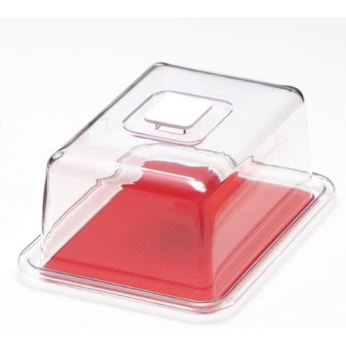 製菓・製パン用品 MT-1113 クリアラブリーハット 角 大 レッド画像