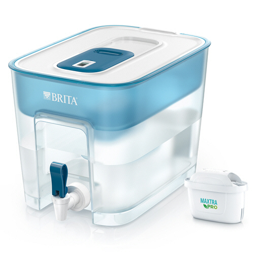 ﾀﾝｸ型浄水器 ﾌﾛｰ 8.2L ﾌﾞﾙｰ ﾏｸｽﾄﾗﾌﾟﾛｶｰﾄﾘｯｼﾞ1個付 1個画像