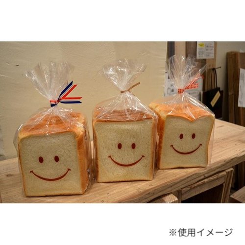 食パン袋 PP食パン1斤袋 スマイル 100枚入 パケドゥソレイユ画像