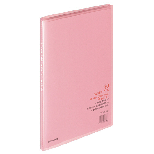 ｸﾘﾔｰﾌﾞｯｸ(ｷｬﾘｰｵｰﾙ) 固定式 A4ﾀﾃ 20ﾎﾟｹｯﾄ 背幅11mm ﾋﾟﾝｸ 1ｾｯﾄ(10冊)画像