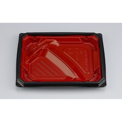 シーピー化成 弁当容器 BFNアルバ7-3平 本漆RB 本体画像