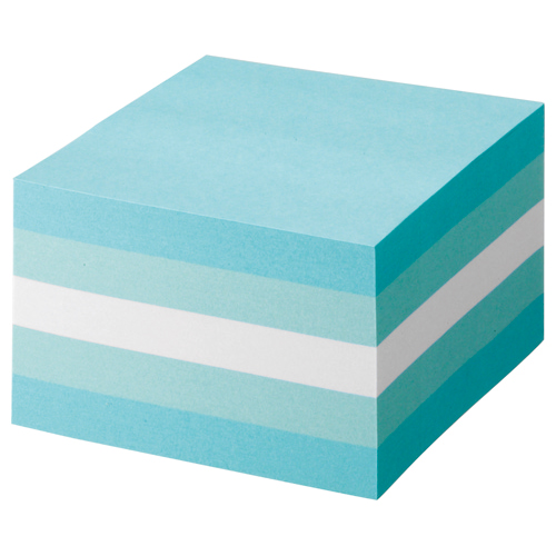 ふせん ｶﾗｰﾌﾞﾛｯｸ 75×75mm ﾊﾟｽﾃﾙﾌﾞﾙｰ 1冊画像