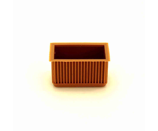 イスキャップ　平角　薄茶　対象脚サイズ24×45mm画像