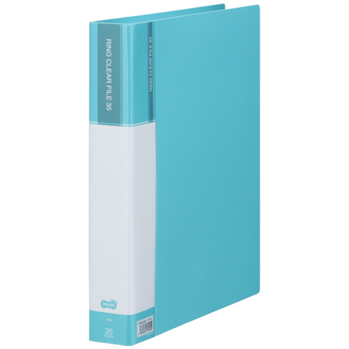 PPｸﾘﾔｰﾌｧｲﾙ(差替式)A4ﾀﾃ 30穴 35ﾎﾟｹｯﾄ付属 背幅48mm ﾗｲﾄﾌﾞﾙｰ 1ｾｯﾄ(10冊)画像