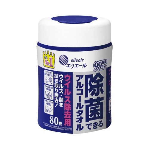 除菌できるアルコールタオルウイルス除去用本体８０枚画像