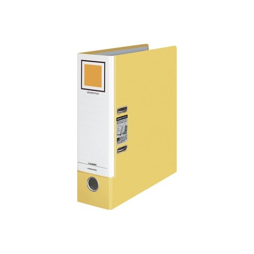 レバッチファイル　Ａ４縦　背幅９３ｍｍ　黄画像