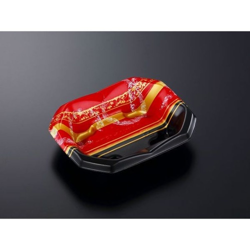 中央化学 どんぶり容器 SD 波音丼 K20-16浅 弦R-BK 本体 発泡画像