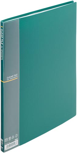 クリアファイルＡ４縦１０Ｐモスグリーン