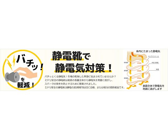 男女兼用 静電作業靴 サンダルタイプ PS-01Sホワイト 25.5cm 白いサンダルタイプの作業靴が斜めから見える状態