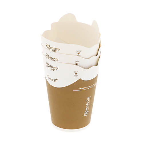 テイクアウトやパッケージに！アイルランド発の紙製バタフライカップ