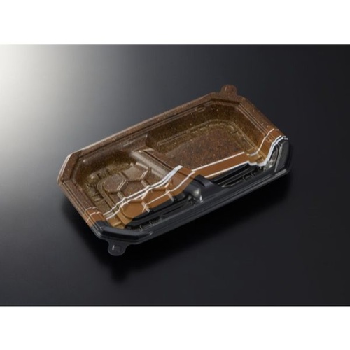 中央化学 弁当容器 CT ロックス 22-14 2S パイルBR 本体画像