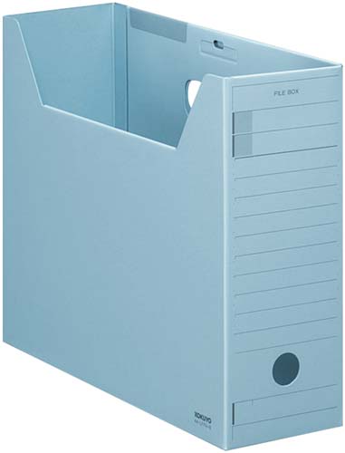 ファイルボックス　Ｆタイプフタ付　Ａ４横　青１０個画像