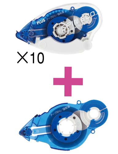 テープのり　スピンエコブルー１０個＋詰替１個