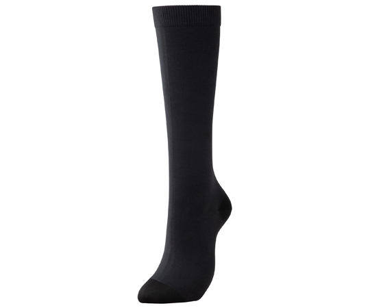 アンシルク・1 ハイソックス（つま先あり）ブラック S画像