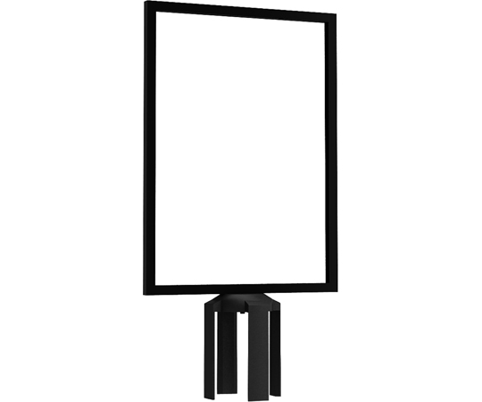 ベルトパーテーション 案内板 ブラック画像