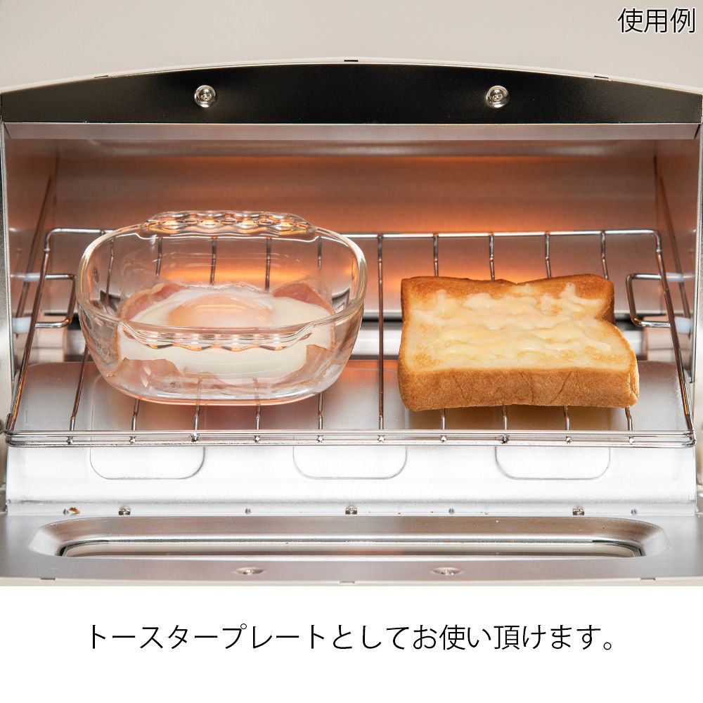 耐熱ガラス製トースター皿 900mL 18個セット 透明な耐熱ガラス皿が整然と並んでいる様子