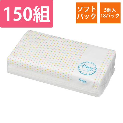 ティッシュペーパー　ソフトパックタイプ　5個×18パック入画像