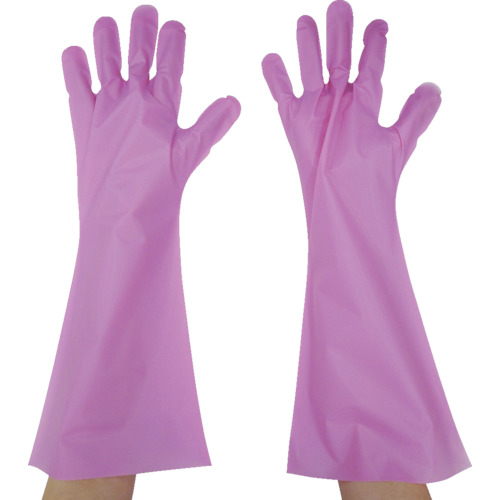 ｴﾝﾎﾞｽ手袋ﾛﾝｸﾞ五本絞り ﾋﾟﾝｸ S 1袋(50枚)画像