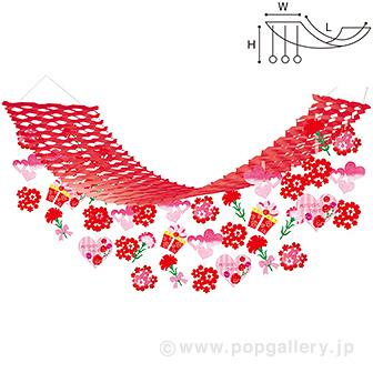 カーネーションハートプリーツハンガー画像