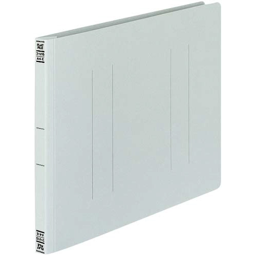 フラットファイルＶ樹脂とじ具　Ａ４横　灰　１０冊画像
