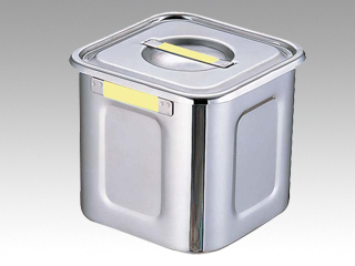 カラー角キッチンポット18cm 黄画像