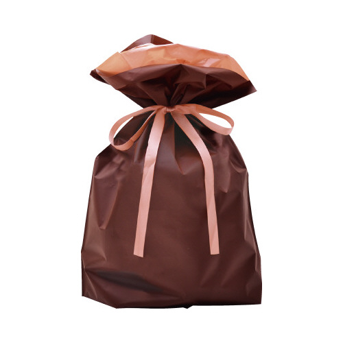 巾着袋　ブラウン　３１０×４３０＋１２０　１Ｐ画像