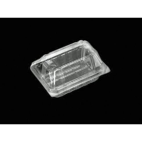 フードパック OP-143 デンカポリマー 透明なフードパックが側面を向いて置かれている様子
