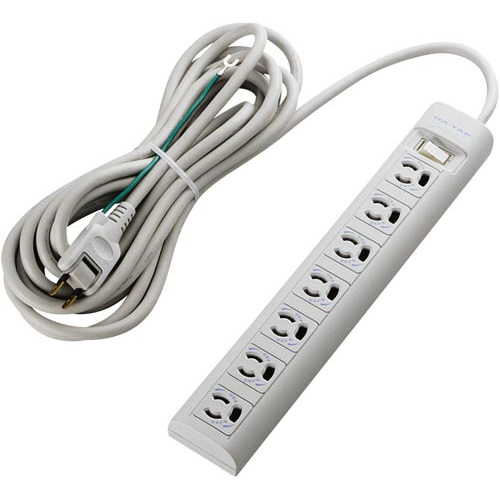 ＯＡタップ　３Ｐ７個口　５ｍ　雷サージ　スイッチ付画像