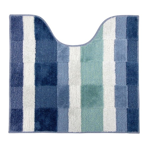 トイレマット モザイク 約55×60cm ブルー画像