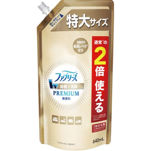 ファブリーズＷ除菌Ｐ無香料詰替大６４０ｍｌ×４画像
