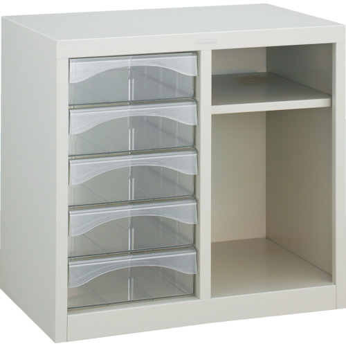 ﾚﾀｰｹｰｽ A4型･棚付ｺﾝﾋﾞ 深型引出し5個 1台画像