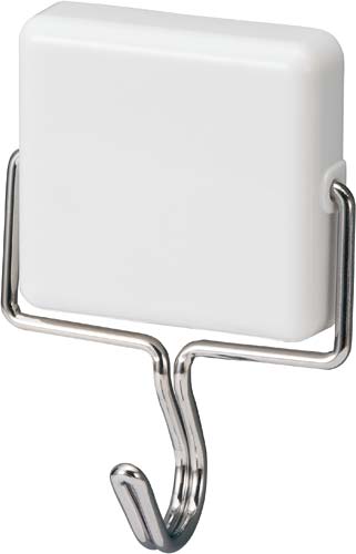 強力マグネットフック　５ｋｇ　１８０度　白　５個入画像