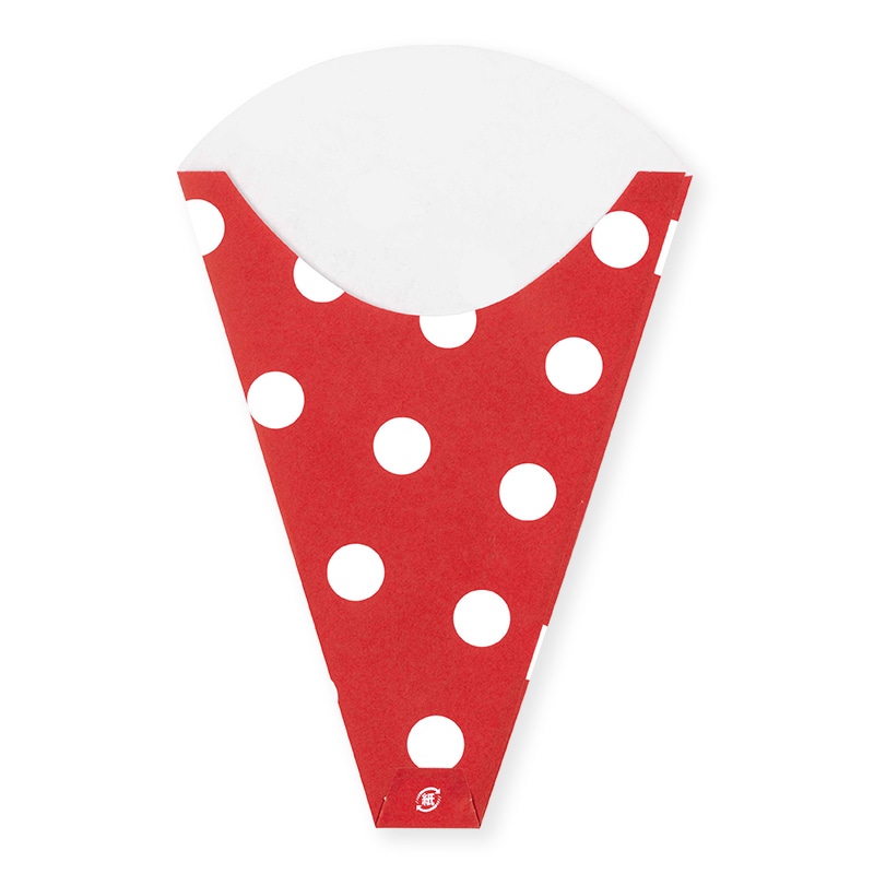 クレープ三角袋　ドット画像